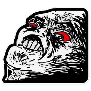 😤 Monstro, Horror, Assustador, Bravo, Olhos vermelhos telegram sticker