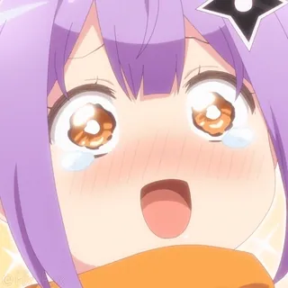 🥲 Anime, Kreskówka, Słodkie, Wyrażenie, Twarz, Naklejka telegram sticker