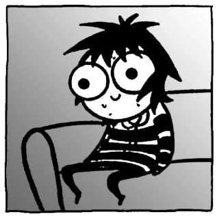 🙂 desenho animado, personagem, sofá, ilustração whatsapp sticker