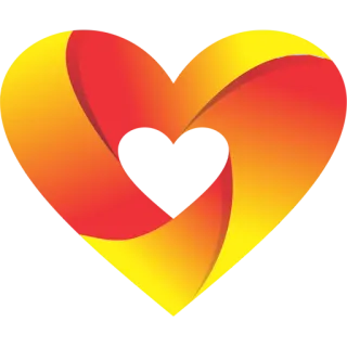 🧡 сердце, любовь, цветной, абстракция telegram sticker