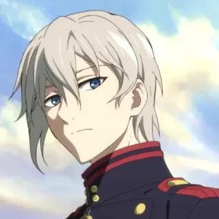 🖇 Mikaela Hyakuya Owari no Seraph anime, character, manga, Mikaela Hyakuya, Owari no Seraph, vampire, uniform telegram sticker