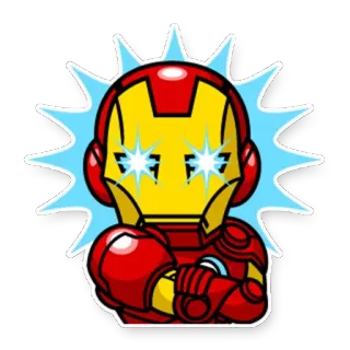😠 Iron Man Iron Man, Marvel, superhero, kartun, stiker, komik telegram sticker