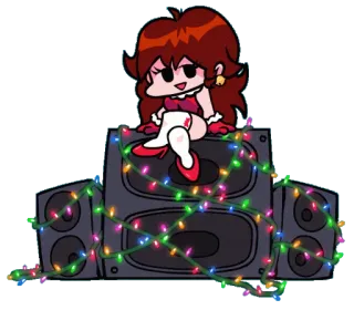 🍬 Girlfriend Friday Night Funkin' gra wideo, postać, dziewczyna, friday night funkin, animacja telegram sticker