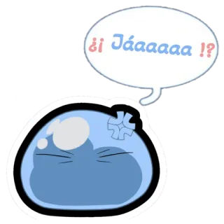 🤬 ¿¡ Jáaaaaa !? слайм, пузырь, мультфильм, милый, выражение, вопрос telegram sticker