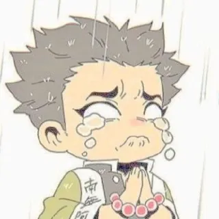 🙂 anime, crying, cartoon, sad, illustration telegram sticker
