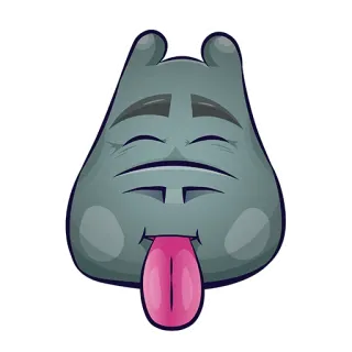 😝 Cartone animato, Mostro, Stupido, Divertente, Lingua, Espressione telegram sticker