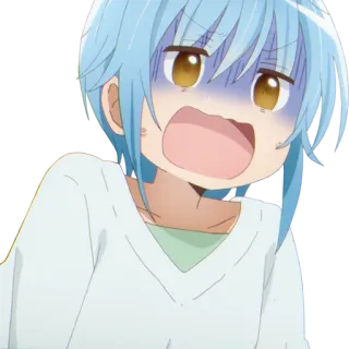 😨 anime, scioccato, carino, cartoni animati, confuso, preoccupato, emozionale, espressione telegram sticker