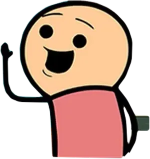 👋 Dessin animé, Bonhomme allumette, Joyeux, Signe de la main whatsapp sticker