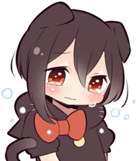 😢 Anime, Garota, Fofa, Triste, Chorando, Kawaii, Filhote whatsapp sticker