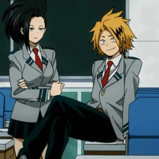 ⚡️ Denki Kaminari My Hero Academia Anime, My Hero Academia, Denki Kaminari, Momo Yaoyorozu, Academia U.A. whatsapp sticker