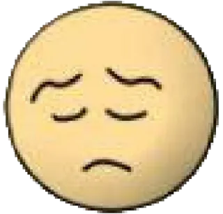 😔 emoji, sad, expression, face telegram sticker