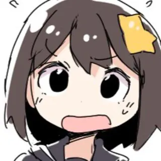 ⭐️ Anime, Mangá, Desenho animado, Mulher, Ilustração, Adesivo telegram sticker