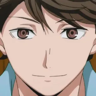 🦉 Oikawa Tooru Haikyuu!! Аниме, Haikyuu, Ойкава Тоору, Ойкава, Тоору, Персонаж, Фанатское творчество, Наклейка telegram sticker