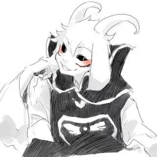 😍 Asriel Dreemurr Undertale monstruo, videojuego, cabra, criatura, amigable telegram sticker