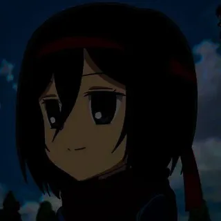 💡 Mikasa Ackerman Attack on Titan Anime, Chibi, Attack on Titan, Mikasa Ackerman telegram sticker