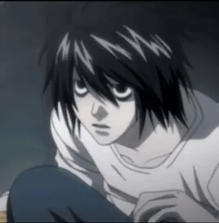 🖤 L Death Note Anime, L, Death Note, Investigatore, Manga telegram sticker