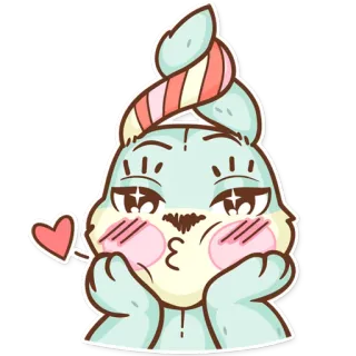 😘 słodkie, zwierzę, kreskówka, naklejka, słodki, uroczy telegram sticker