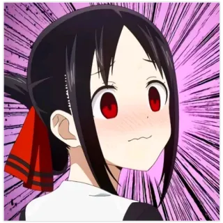 💇‍♀️ Kaguya Shinomiya Kaguya-sama: Love Is War 动漫, 辉夜大小姐想让我告白, 四宫辉夜, 辉夜大小姐, 害羞, 可爱, 卡通, 女孩 telegram sticker
