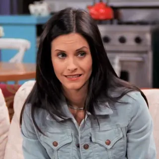 😒 Monica Geller Friends Monica Geller, Friends, Courteney Cox, série de TV, personagem telegram sticker