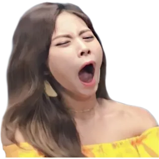 🥱 bocejo, sonolento, mulher, cansada, entediada, expressão telegram sticker
