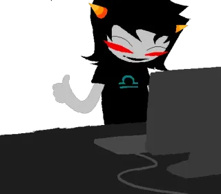 ♎ Terezi Pyrope Homestuck Figur, Online, Internet, Computer, Kunst whatsapp sticker