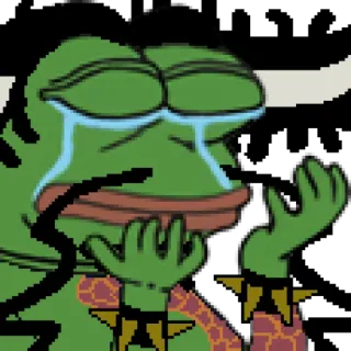 😭 Pepe the Frog pepe, sapo, chorar, triste, meme telegram sticker