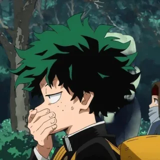 🥦 Izuku Midoriya My Hero Academia 애니메이션, 나의 히어로 아카데미아, 미도리야 이즈쿠, 데쿠 telegram sticker