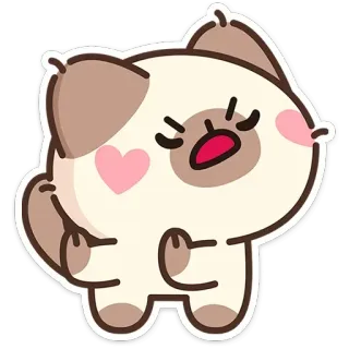 🐱 Cartoon, Tier, Katze, Beleidigung, Stinkefinger, Süß telegram sticker