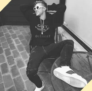〽️ @clicrf pria, kacamata hitam, mode, gaya, kasual, model whatsapp sticker