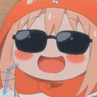 🥤 animé, mignon, lunettes de soleil, boisson, dessin animé telegram sticker