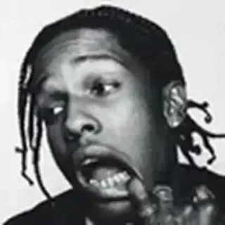 🌟 ASAP Rocky ASAP Rocky, rapper, hip hop, portrait, black and white, musician, celebrity telegram sticker