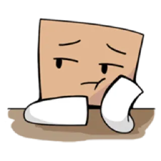 😒 cartoon, sticker, character, illustration, funny, cute telegram sticker