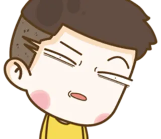 😑 dessin animé, garçon, autocollant, illustration, mignon, personnage telegram sticker