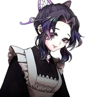 🧚‍♀ Shinobu Kocho Demon Slayer anime, demon slayer, shinobu kocho, character, purple, maid outfit telegram sticker