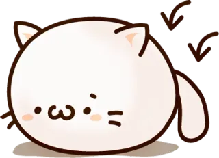 😔 kucing, imut, binatang, stiker, kawaii telegram sticker