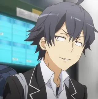 🐠 Hachiman Hikigaya My Teen Romantic Comedy SNAFU Anime, Personaggio, Ragazzo, Hachiman Hikigaya, Oregairu telegram sticker