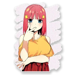 😶 Nino Nakano The Quintessential Quintuplets anime, character, cute, girl, Nino Nakano, Quintessential Quintuplets telegram sticker