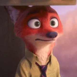 🦊 Nick Wilde Zootopia cartoon, fox, disney, zootopia, nick wilde, animal, animation telegram sticker