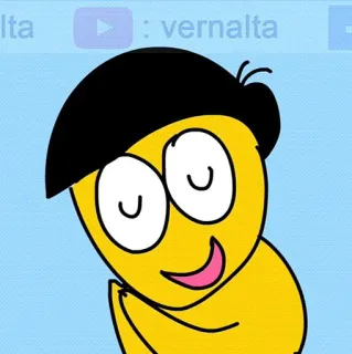 ✨ vernalta cartoon, yellow character, animation, vernalta whatsapp sticker
