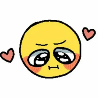 🥺 Emoji, Amor, Corazones, Lindo, Rubor, Expresión telegram sticker