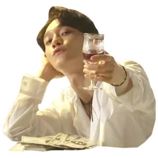 🍷 dinero, riqueza, lujo, vino, éxito, caro, efectivo whatsapp sticker