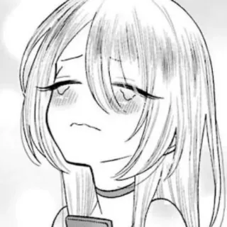 😓 Anime, Manga, Dessin animé, Fille, Dessin telegram sticker