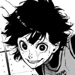 😈 anime, boy, smile, black hair, team whatsapp sticker