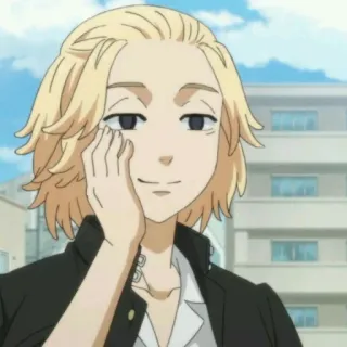 ☺️ Manjiro Sano Tokyo Revengers Мандзиро Сано, Майки, Токийские мстители, Аниме, Персонаж, Улыбающийся whatsapp sticker