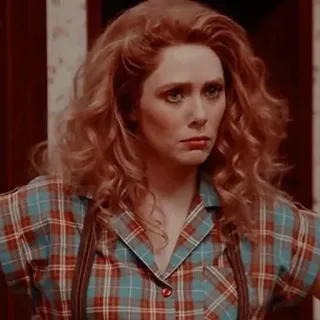☕️ Wanda Maximoff WandaVision Wanda Maximoff, WandaVision, Marvel, Disney+, Feiticeira Escarlate, Elizabeth Olsen telegram sticker