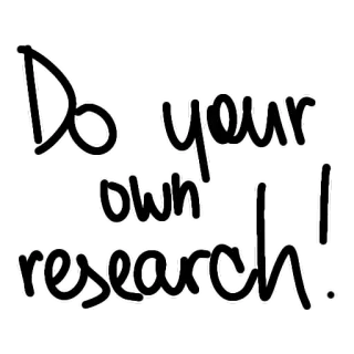 🔍 Do your own research! recherche, conseil, information, message telegram sticker