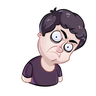 😤 kartun, pria, wajah, ekspresi, kemarahan, marah whatsapp sticker