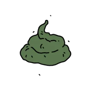 💩 cocô, emoji, lixo, desenho animado, engraçado telegram sticker