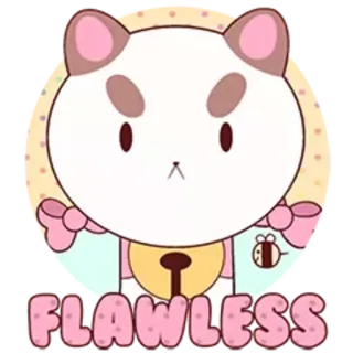 😇 FLAWLESS fofo, gato, adorável, impecável whatsapp sticker