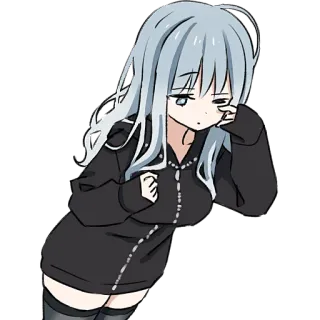 😕 动漫女孩, 卡通, 角色, 漫画, 伤心, 女孩 whatsapp sticker